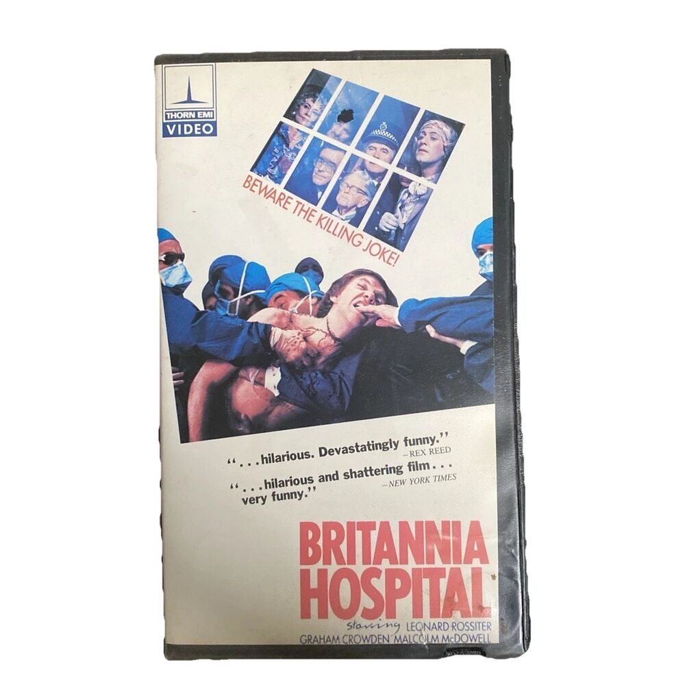 BRITANNIA HOSPITAL VHS THORN EMI hardcase MALCOLM MCDOWELL tested
